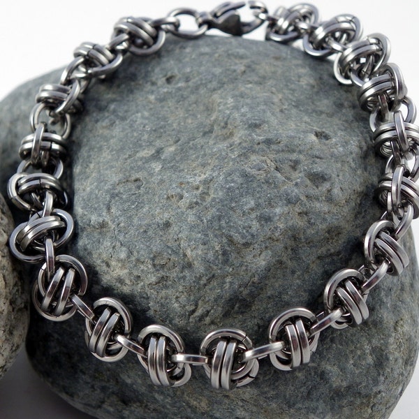 Chainmaille Bracelet - Square Wire Double Barrel Weave Bracelet