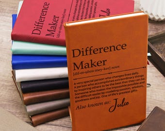Difference Maker Vegan Leather Journal: Mentor Gift