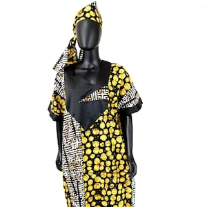 African Print Boubou Gown / Opulent Boubou Ensemble / Celebration Attire / Unique Boubou Creation / Sophisticated Aunty  Aesthetic
