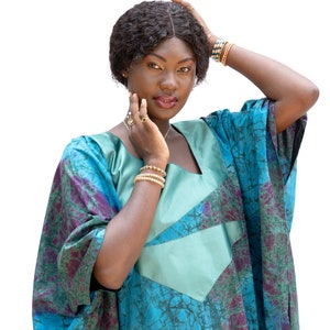 African Print Boubou Gown / Opulent Boubou Ensemble / Celebration Attire / Unique Boubou Creation / Sophisticated Aunty  Aesthetic