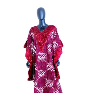 African Print Boubou Gown / Opulent Boubou Ensemble / Celebration Attire / Unique Boubou Creation / Sophisticated Aunty  Aesthetic