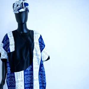 Vestido boubou con estampado africano / Conjunto boubou opulento / Atuendo festivo / Creación boubou única / Estética sofisticada de tía
