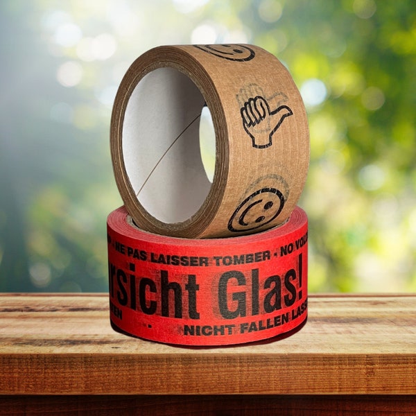 Vorsicht Glas Papier-Klebeband