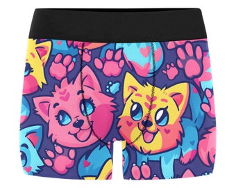 Men Underwear Boxer short Cute Furry Cats SFW All Over Print Boxer Briefs