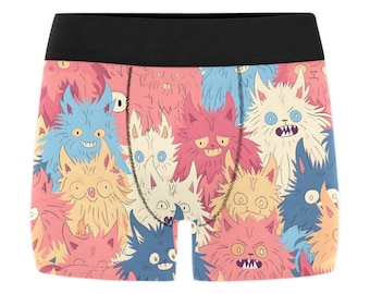 Men Underwear Boxer Fluffy Creature Furry Cats SFW short All Over Print Boxer Briefs