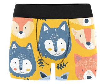 Men Underwear Boxer short Cute Furry Friends Kids All Over Print Boxer Briefs