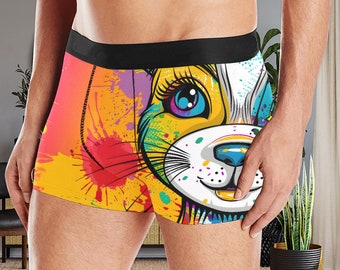 Men Underwear Boxer short Furry Rabbit Popart All Over Print Boxer Briefs