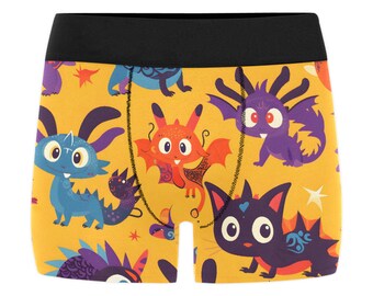 Men Underwear Boxer short Cute Furry Creature All Over Print Boxer Briefs