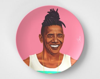 Barack Obama // Plato redondo de 10" // Idea de regalo político