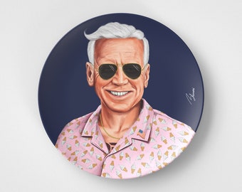 Joe Biden // Plato redondo de 10" // Idea de regalo político