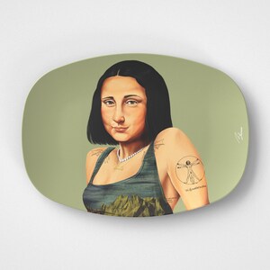 Mona Lisa // 10&quot;x14&quot; Serving Platter // Artist Gift Idea