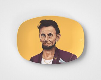 Abraham Lincoln // Plato de servicio de 10"x14" // Idea de regalo político