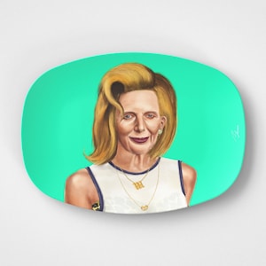 Margaret Thatcher // 10"x14" Servierplatte // Politische Geschenkidee