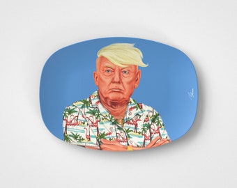 Donald Trump // Plato de servicio de 10"x14" // Idea de regalo político