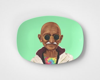 Mahatma Gandhi // Plato para servir de 10"x14" // Idea de regalo espiritual