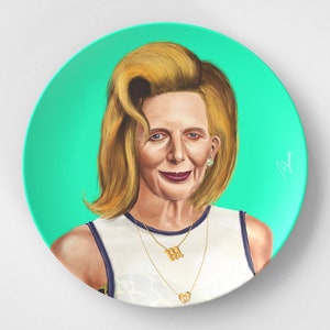 Margaret Thatcher // 10" Round Plate // Political Gift Idea