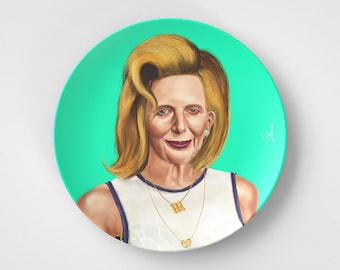 Margaret Thatcher // Plato redondo de 10" // Idea de regalo político