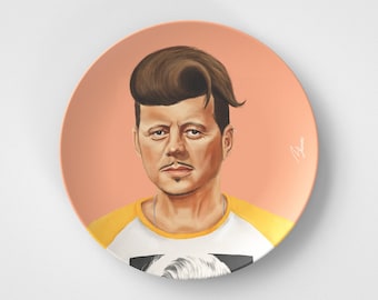 John F. Kennedy // Plato redondo de 10" // Idea de regalo político
