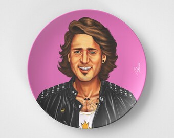Justin Trudeau // Plato redondo de 10" // Idea de regalo político