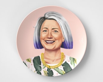 Hillary Clinton // Plato redondo de 10" // Idea de regalo político