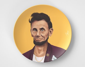 Abraham Lincoln // Plato redondo de 10" // Idea de regalo político