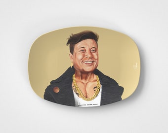 Elon Musk // Plato para servir de 10"x14" // Idea de regalo tecnológico