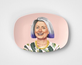 Hillary Clinton // Plato de servicio de 10"x14" // Idea de regalo político