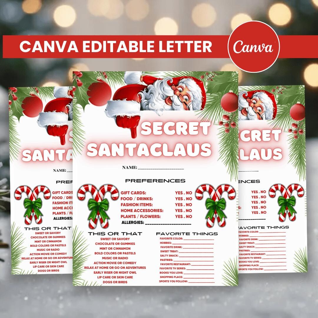 Cuestionario imprimible de amigo secreto, ideas para intercambio de ...