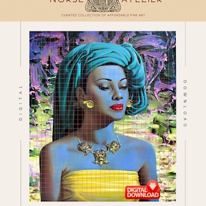 Balinese Lady l | Mid Century Girl - Tretchikoff Lynch Shabner Poster Kitsch Print Retro Wall Art Printables Wall Art Prints Digital