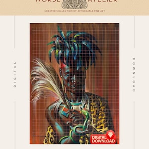Witch Doctor | Mid Century Girl - Tretchikoff Lynch Shabner Vintage Poster Kitsch Print Retro Wall Art Printables Wall Art Prints Digital