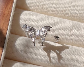 Quality 925 Sterling Silver ring Butterfly Ring