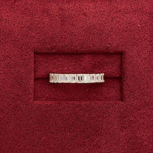 1.2 CT Emerald Cut Lab Grown Diamond Eternity Band - 18k Gold