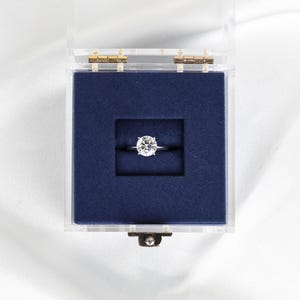 2 Carat IGI Certified E color VVS2 Clarity Round Brilliant Excellent Cut Lab Grown Diamond Solitaire Engagement Ring 14k White Gold
