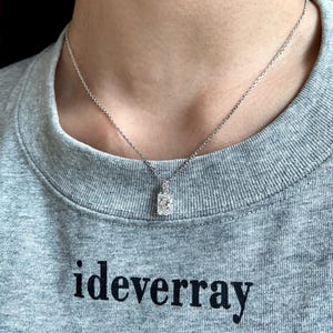 Radiant necklace 2 Carat Radiant Cut D VS1 Lab Grown Diamond Necklace  IGI Certificate 18k White Gold Radiant Solitaire necklace