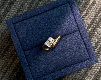 1 Carat IGI Certified E color VVS2 Clarity Radiant Excellent Cut Lab Grown Diamond Solitaire Engagement Ring 18k Yellow Gold