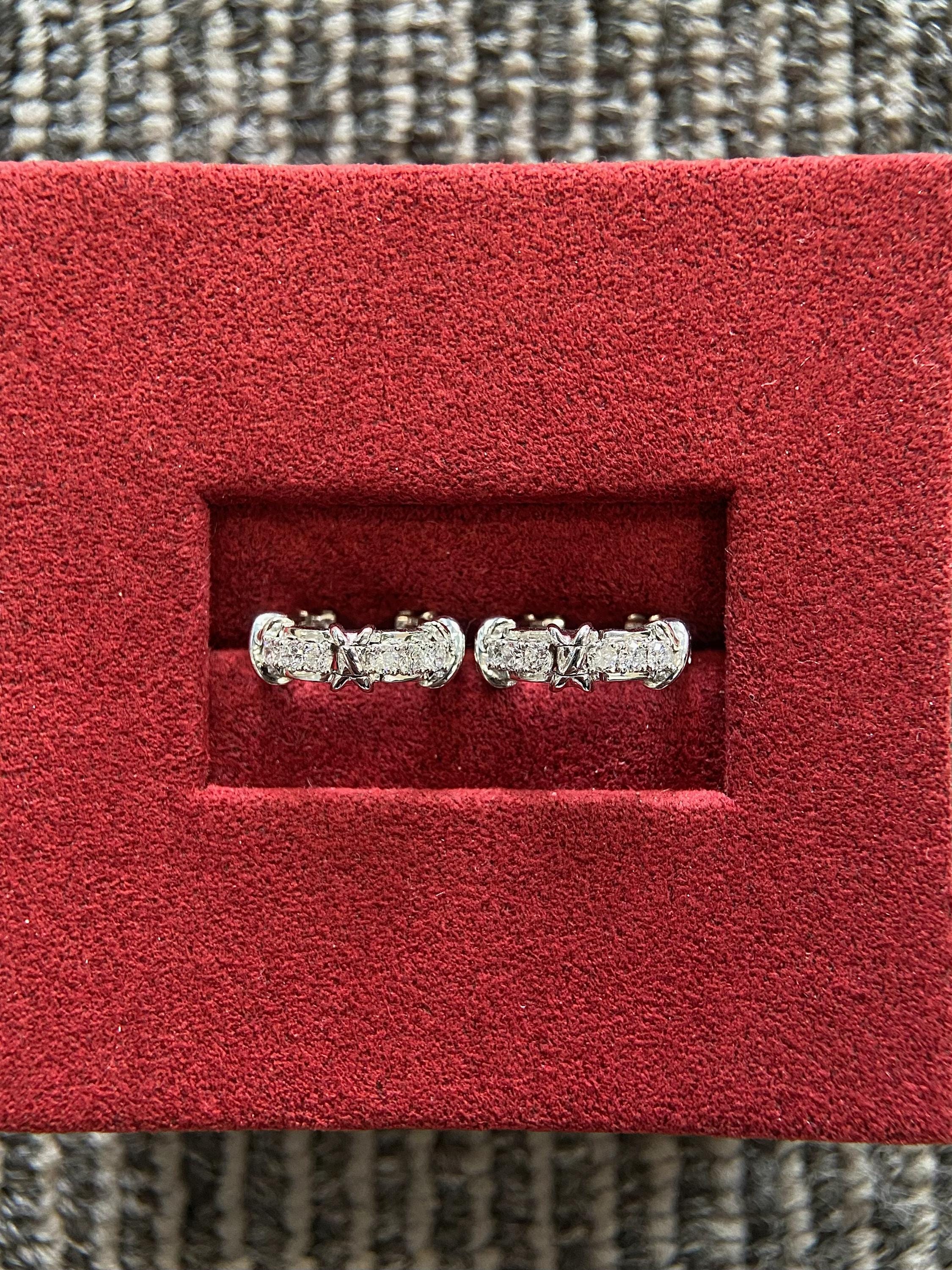 0.65 TCW Lab-Grown Diamond Drop Earrings Round Shape Earrings, Diamond Stud Earrings Platinum Diamond Earrings