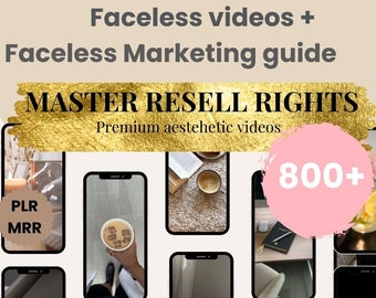800+ MRR Faceless Video's Master Resell Rights en OUR Reels Template Faceless Marketing Verkoop op Etsy en Faceless Marketinggids