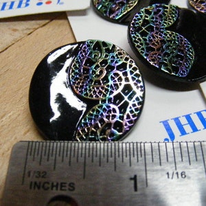 Vintage Wholesale Lot of 35 pc Irridescent Lace Pattern Bulk Button Lot ....Lot 1744 image 4