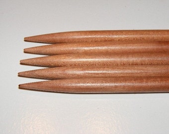 US Size 10...7 Inch...Surina Wood...Double Point Knitting Needles...6MM...Set of 5