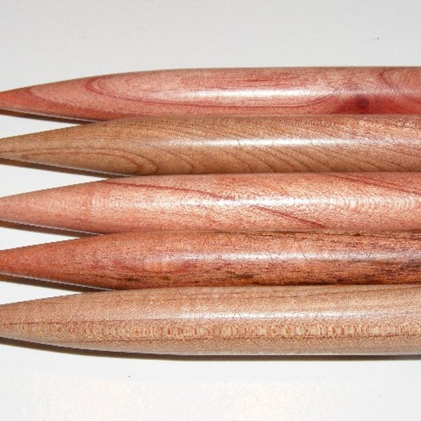 US Size 15...Giant Double Point Surina Wood Knitting Needles...10MM...7 INCH
