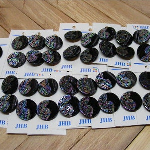 Vintage Wholesale Lot of 35 pc Irridescent Lace Pattern Bulk Button Lot ....Lot 1744 image 1