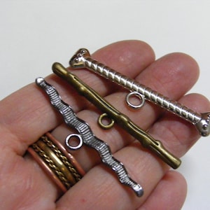 Lot of 3 Fancy Metal Toggle Buttons ....Lot #208