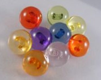 Vintage Wholesale Lot of 100pc   Rainbow Jellies Button Lot....Lot #1391