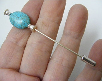 Turquoise Dyed Howlite Stick Pin.........Lot 1838