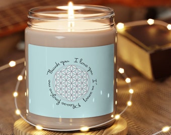 Flower of Life Ho'oponopono Scented Soy Candle, 9oz