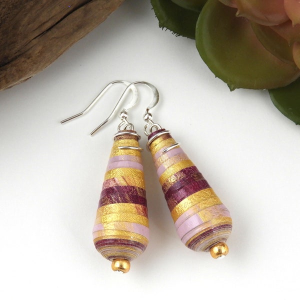 Paper Bead Earrings Etsy