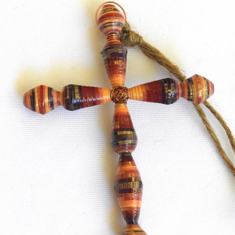 Recycled #1276 Upcycled Easter Cross Party Favors Cross Ornament Nurse Gift Easter Gift Teacher Gift Baptism Gift