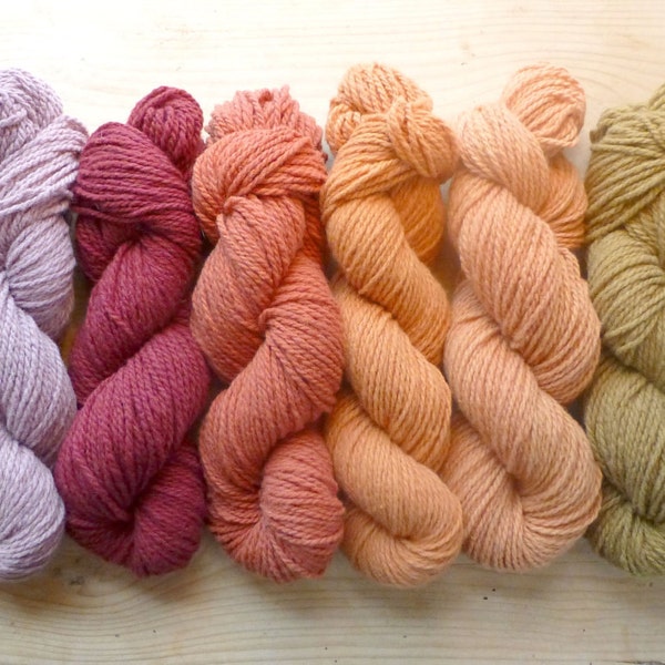 Gift Certificate for 3 Skeins Of Plant Dyed Merino Farm Yarn, Made In Vermont, your color choice, natural dye