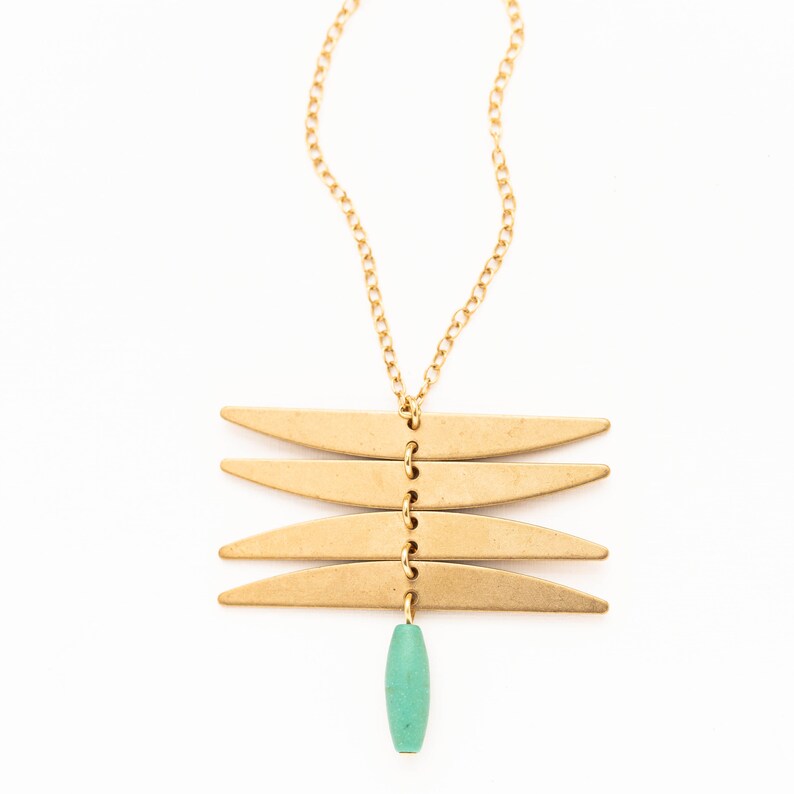 statement necklace brass jewelry insect necklace Brass necklace gift for BFF Dragonfly Necklace turquoise Necklace botanical necklace