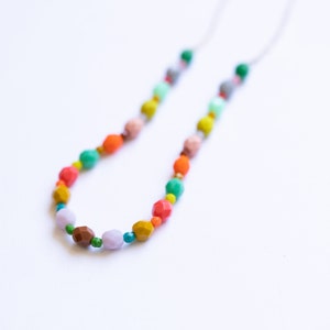 Colorful strand Necklace, Colorful Statement necklace, Bead Necklace, Colorful Necklace, Colorful bead necklace, Layering necklace image 7